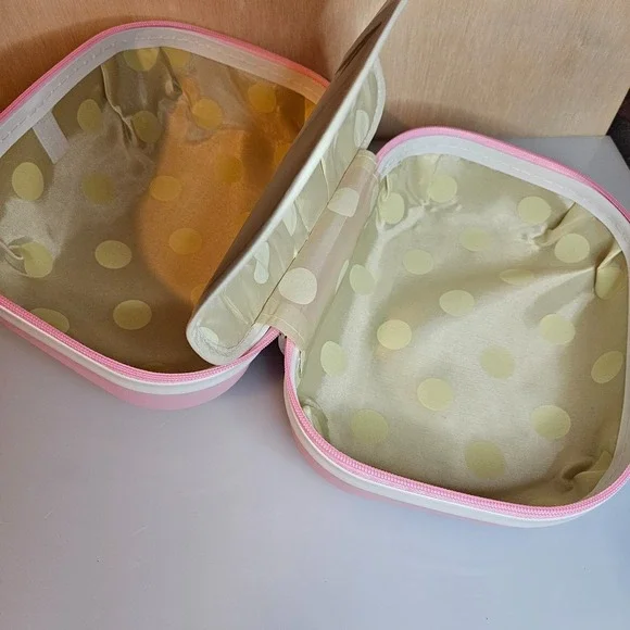 Pink Water Diamond Hello Kitty Makeup Travel Case Cosmetic Bag Hardshell NEW - Picture 12 of 16